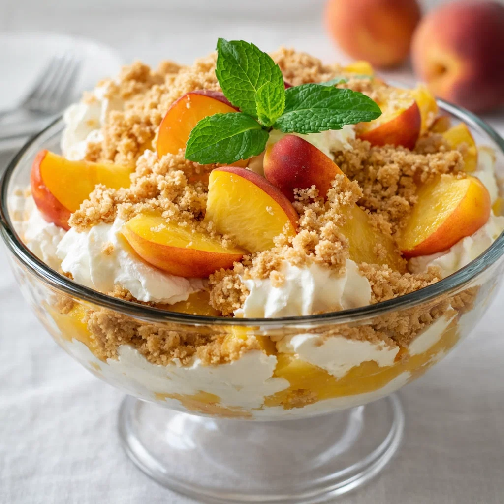Peach Cobbler Cheesecake Salad: The Ultimate No-Bake Summer Treat