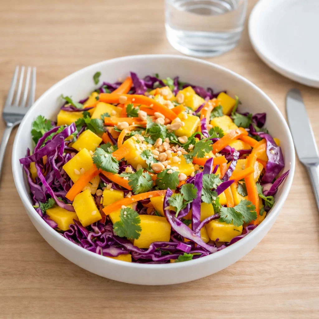 Fresh Thai Mango Salad with lime and cilantro