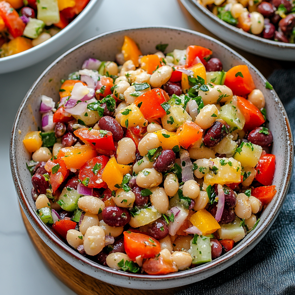 Mediterranean Dense Bean Salad: The Ultimate Quick Meal Prep