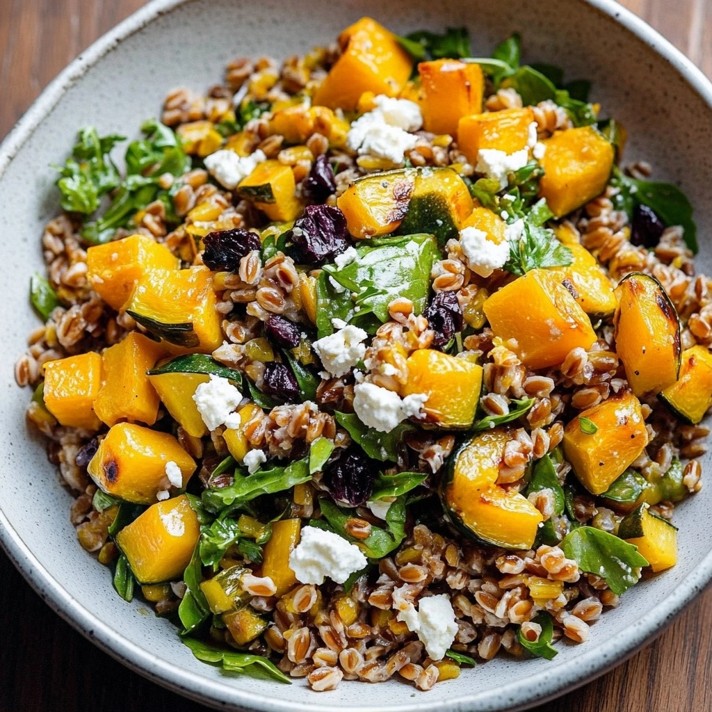Fall Farro Salad Recipe with Squash
