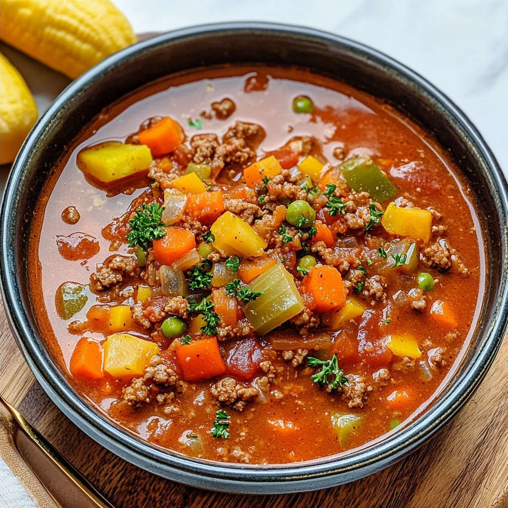 Instant Pot Ground Beef Vegetable Soup