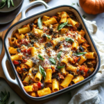 Pasta Bake with Pumpkin Tomato Sauce